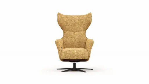 Sessel Noto Relax II - Rückenlehne verstellbar, Stoff, Senfgelb