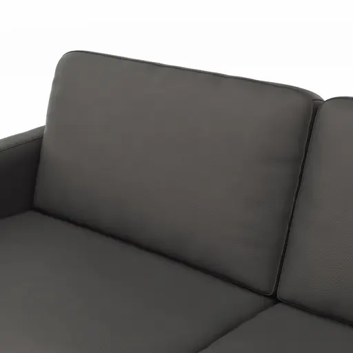 Sofa Enna - 3,5-Sitzer, Leder, Anthrazit