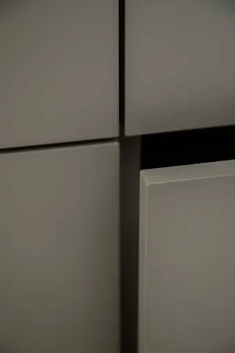 Wohnwand 3900 - Lack matt, hellgrau