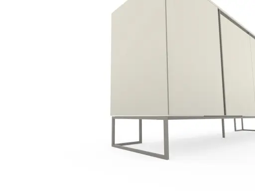 Sideboard Venzone - BHT ca. 216x95x52 cm, Lack, Hellgrau