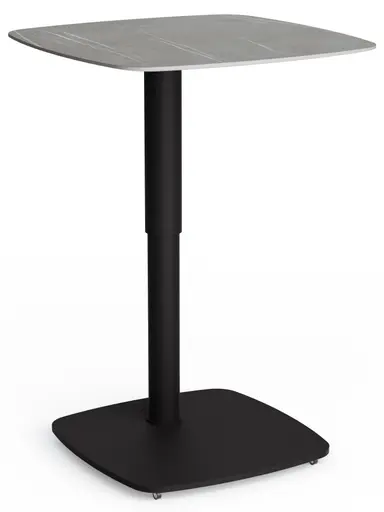 Beistelltisch Camas - LBH ca. 50x50x48 cm, Keramik, Dunkelgrau