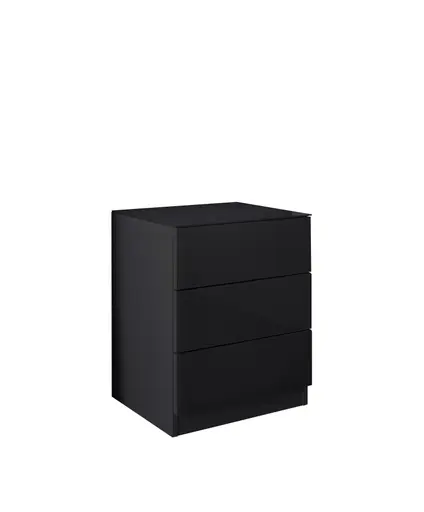 Nachtkonsole- Graphit, Glas, Graphit