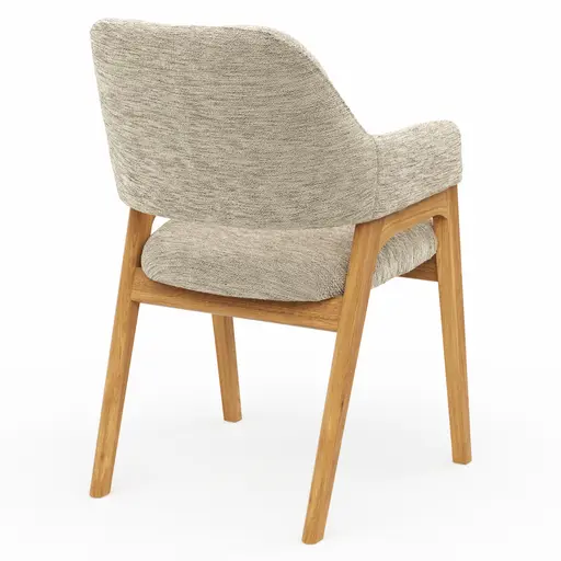 Armlehnstuhl Flore 1 - Stoff, Beige