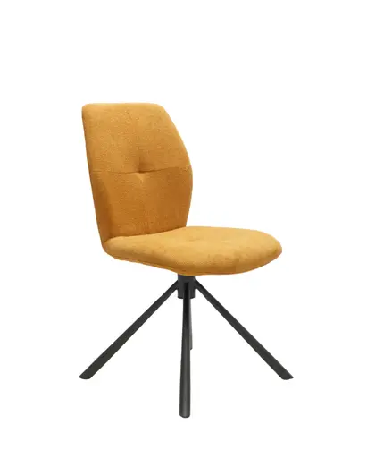 Stuhl MANOA - drehbar, Stoff, Senfgelb