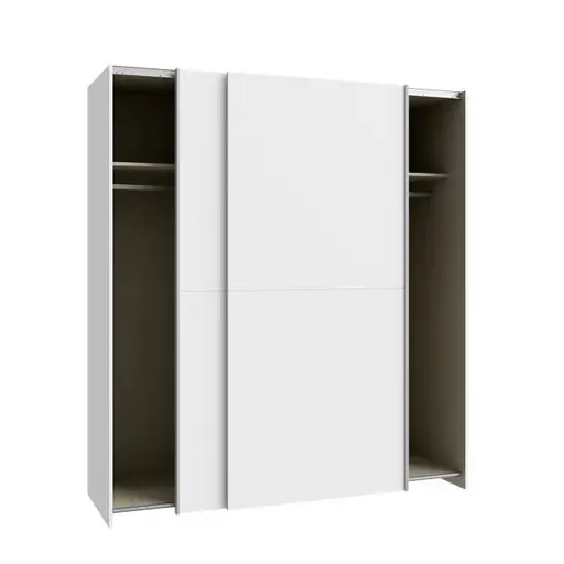 Schwebetürenschrank FREDDY- B ca. 170 cm, Weiß