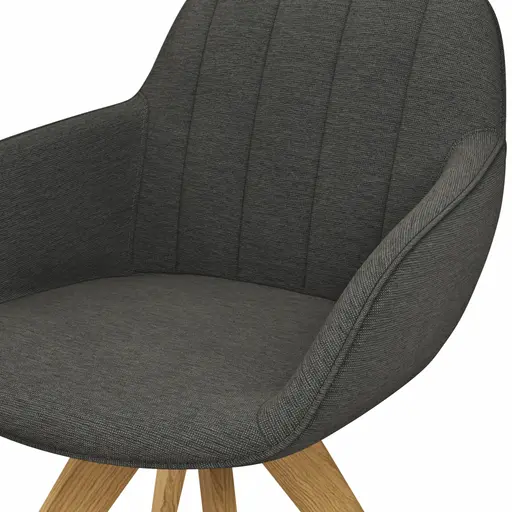 Polsterstuhl Dinner - Stoff, Anthrazit