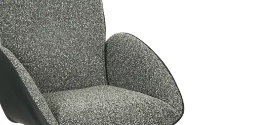 Armlehnstuhl MAURA - drehbar, Stoff, Anthrazit