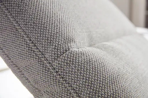 Ecksofa Rafaela - 2,5-Sitzer, Ecke rechts, Kopfteil verstellbar (manuell), Webstoff, Ecru