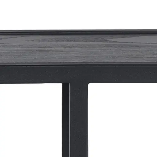 Wandregal - Esche schwarz, metall schwarz