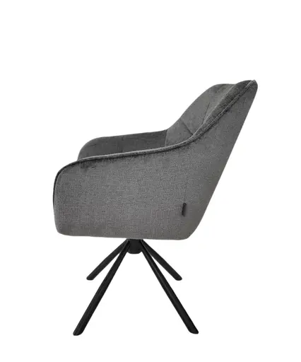 Armlehnstuhl MARLE - drehbar, Stoff, Anthrazit