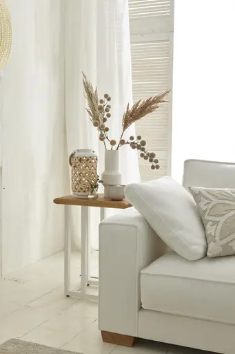 Ecksofa Fairbanks - 2,5-Sitzer mit Ecke rechts, Stoff, Natur