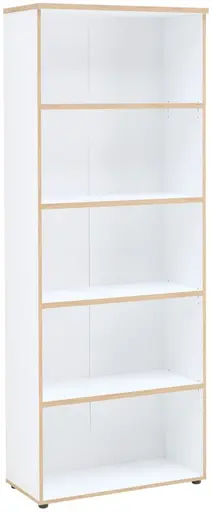 Büroregal - B ca. 75 cm, Weiß, Artisan Eiche Nachbildung