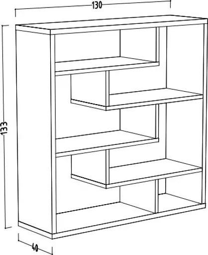 Raumteiler - B ca. 130 cm, Asteiche, Taupe