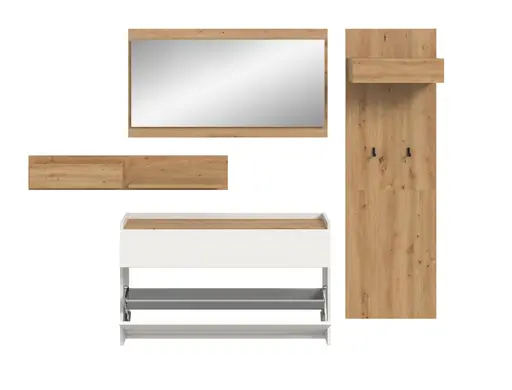 Wandregal - B ca. 110 cm, Artisan Eiche Nachbildung