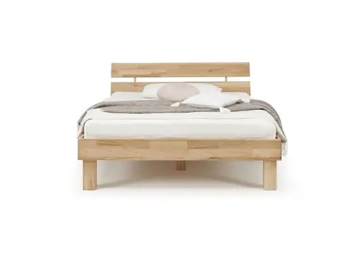 Bettgestell- Liegefläche ca. 140x200 cm, Kernbuche, Massiv, Geölt