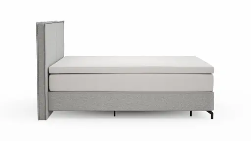 Boxspringbett Alpin - Liegefläche ca. 180x200 cm, Stoff, Grau