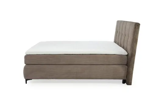 Boxspringbett- Liegefläche ca. 180x200 cm, Stoff, Taupe