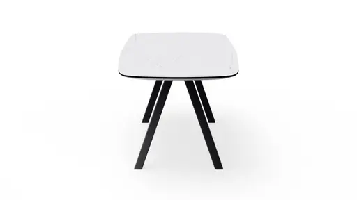 Esstisch Jari - LB ca. 200x95 cm, Keramik, Weiß