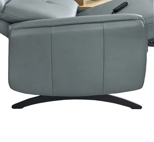 Sofa - 2,5-Sitzer, Leder, Graublau