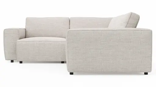 Ecksofa Lilaia - 1,5-Sitzer Tief, Ecke, 2-Sitzer rechts, Stoff, Kaschmir