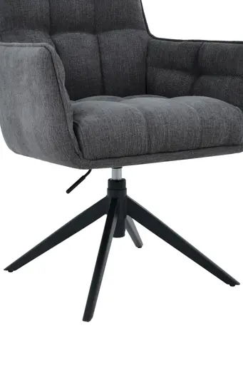 Armlehnstuhl - drehbar, höhenverstellbar, Webstoff, Anthrazit
