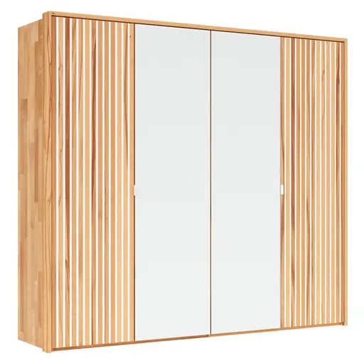 Drehtürenschrank Tigris - inkl. Passepartout, B. ca. 245cm, Kernbuche massiv, geölt