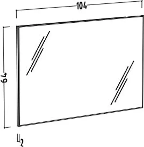 Spiegel - LB ca. 104x64 cm