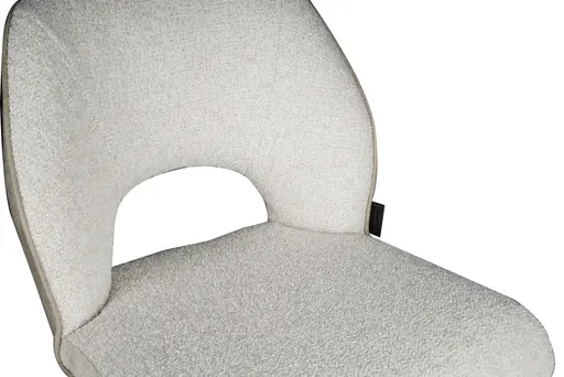 Barhocker MAILE - drehbar, höhenverstellbar, Stoff, Creme