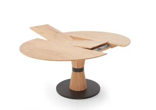 Esstisch - ausziehbar, Durchmesser ca. 130cm, Wildeiche massiv