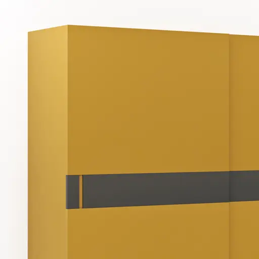 Schiebetürenschrank Loretto - B ca. 280 cm, Lack matt, Safrangelb