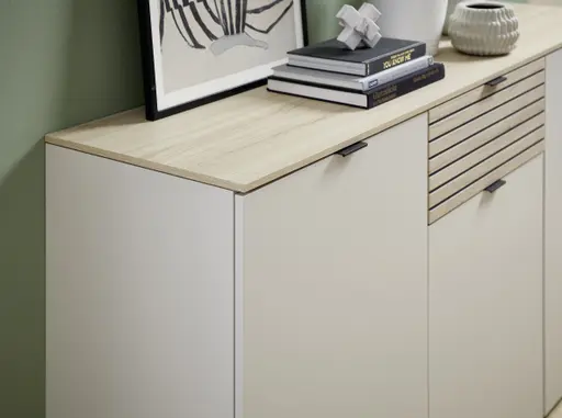 Sideboard - B ca. 180 cm, Kaschmir, Riva Eiche Nachbildung