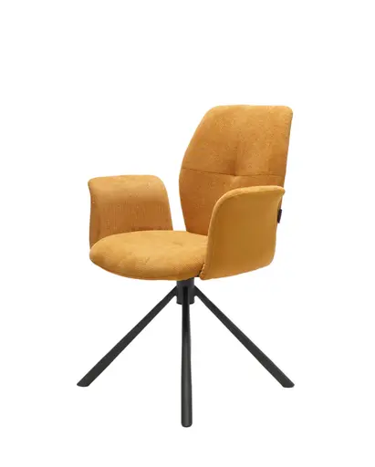 Armlehnstuhl MANOA - drehbar, Stoff, Senfgelb