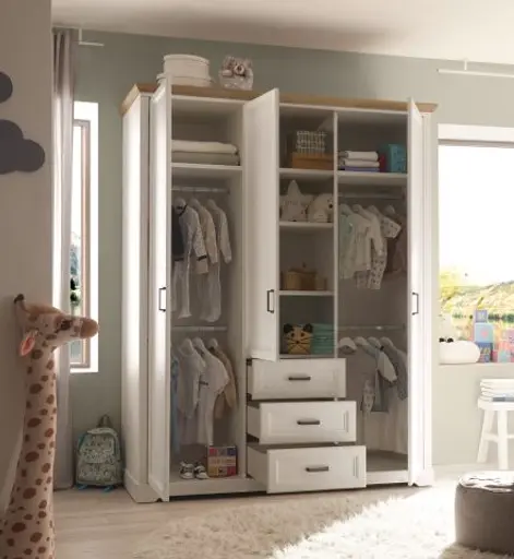 Kleiderschrank - B ca. 164 cm, Anderson Pine Nachbildung, Artisan Eiche Nachbildung