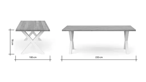 Esstisch Louisiana - LB ca. 220x100 cm