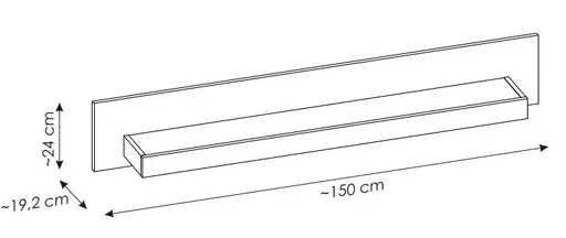 Wandboard - B ca. 150 cm, Kaschmir
