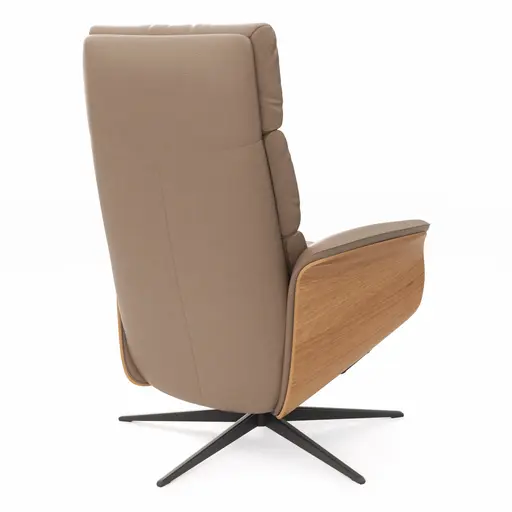 Relaxsessel Amila - Größe M, inkl. Relaxfunktion und Kopfteilverstellung, Leder, Rauchbraun