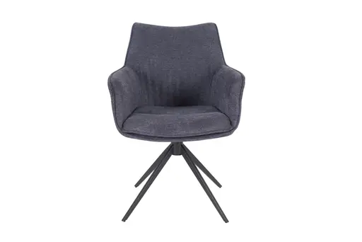 Armlehnstuhl MAIKE - drehbar, Stoff, Marine