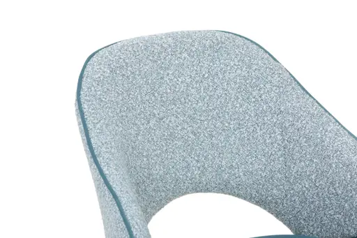 Stuhl MERIEM - drehbar, Stoff, Blau