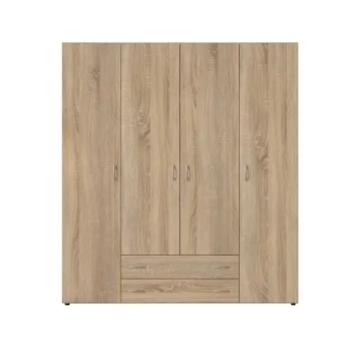 Drehtürenschrank- B ca. 160 cm, Eiche Dekor