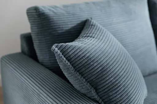 Ecksofa- 3-Sitzer, Ecke rechts, Stoff, Petrol