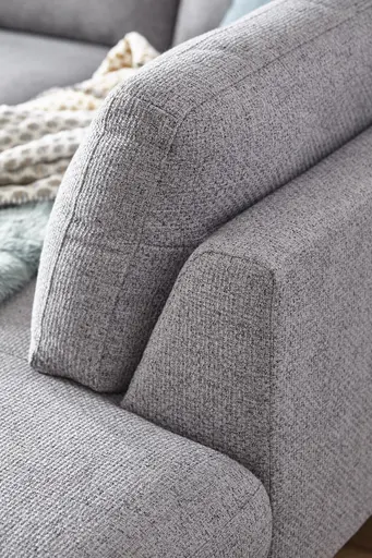 Ecksofa Oviedo - Ecke links mit 2,5-Sitzer, Stoff, Grau