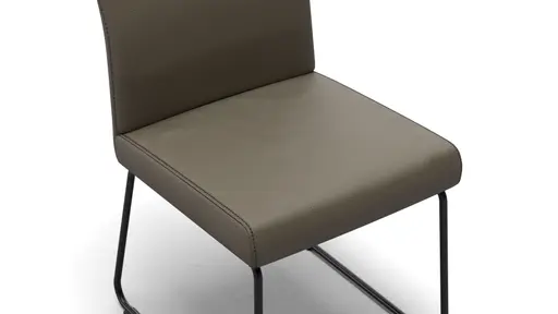 Polsterstuhl Carmelo - Leder, Olive