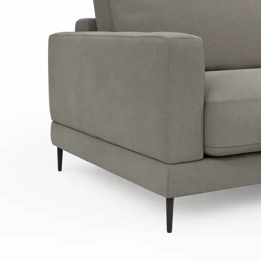 Sofa Janne - 3-Sitzer, Stoff, Grau