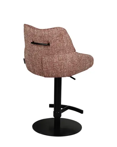 Barhocker MATTEA - drehbar, höhenverstellbar, Stoff, Bordeaux