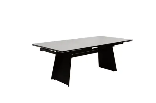 Esstisch - ausziehbar, LB ca. 200 (245, 290)x100 cm, Keramik, Hellgrau