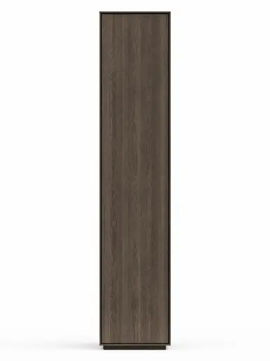 Vitrine Saratoga - links, Buche massiv, silbergrau geölt