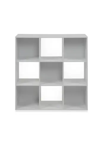 Regal - inkl. Stoffboxen, B ca. 89 cm, Weiß, Grau