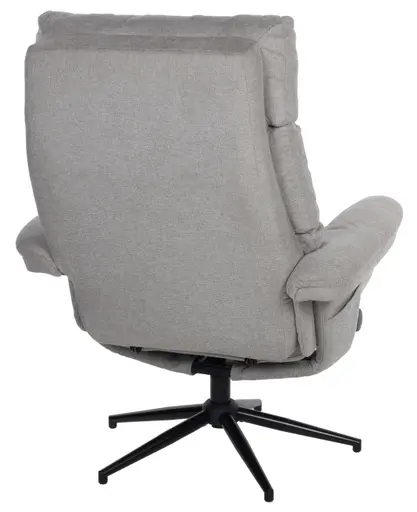 Relaxsessel mit Hocker - drehbar, Relaxfunktion, Webstoff, Steingrau