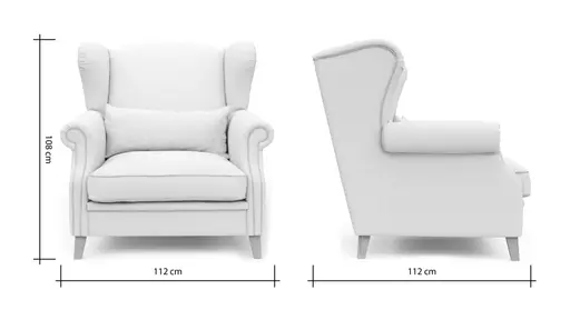 Sessel Mapleton - Stoff, Creme