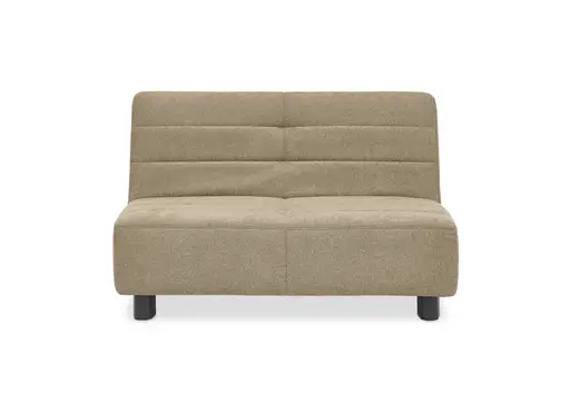  Faltsofa Easy - 2-Sitzer ohne Armlehne, ca. 140 cm inkl. Schlaffunktion, Stoff, Braun